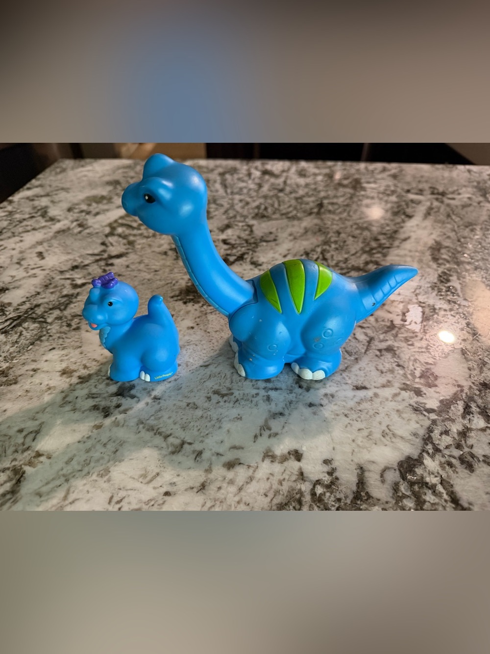Little People Lil Dino Blue Dinosaur Brontosaurus Set